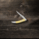 Case Small Texas Toothpick Folding Knife, 3 in, Tru-Sharp Surgical Steel, Yellow Synthetic Handle, 81095