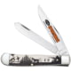 Case Trapper Sportsman Folding Knife, 3.24in/3.27in, Tru-Sharp Surgical Steel, Clip Point/Spey Blade, Bird Dog Hunter Embellished Natural Bone Handle, 81224