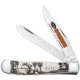 Case Trapper Sportsman Folding Knife, 3.24in/3.27in, Tru-Sharp Surgical Steel, Clip Point/Spey Blade, Elk Embellished Natural Bone Handle, 81222
