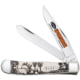 Case Trapper Sportsman Folding Knife, 3.24in/3.27in, Tru-Sharp Surgical Steel, Clip Point/Spey Blade, Elk Embellished Natural Bone Handle, 81222