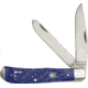 Cattleman'S Cutlery Signature Trapper Blue Folding Knife, Satin 3Cr13 SS Clip/ Spey Blades, Blue Jigged Delrin Handle, SS Bolster, Inlay Shield, Blue, CC0002JBL