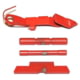 Centennial Defense Systems Extended Control Kit w/Serrated Mag Release for Gen 1-3 Glock 9mm, .40S&W, .357SIG, 2 Pins, Red, 40116
