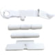 Centennial Defense Systems Extended Control Kit w/Serrated Mag Release for Gen 1-3 Glock 9mm, .40S&W, .357SIG, 2 Pins, White, 40128