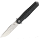 CH Knives Linerlock G10 Folding Knife, 3.5in Satin D2 Tool Steel Blade, Black G10 Handle, Pocket Clip, CH3505-BK