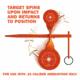 Champion Traps and Targets Rimfire Screw-In Double Gong Spinner Steel Target, Orange, Small, 40879