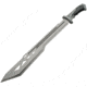 China Made Macho Machete Satin Fixed Blade Knife, 25in Overall, 19.25in Satin Sawback SS Blade, Black/Gray Rubberized Synthetic Handle, Black Nylon Belt Sheath, Black /Gray, 926936-SL