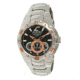 Chronotech Active 7922  Watch - Stainless Steel, Orange Markers, Chrome Band, Black Face Ct.7922am/32m
