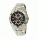 Chronotech Active 7935  Watch - Chrome Stainless Steel Band, Black Face Ct.7935cm/42m