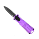 CobraTec Knives California 952 OTF Knife, 1.75in, Stonewashed D2 Steel, Non-Serrated Dagger Blade, Purple Handle, 952PURDAGNS
