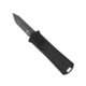 CobraTec Knives California 952 OTF Knife, 1.75in, Stonewashed D2 Steel, Non-Serrated Tanto Blade, Black Handle, CALI952BLKTNS