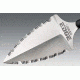 Cold Steel Urban Edge Fixed Blade Knife, 2.5in Serrated Japanese AUS 8A Stainless, Black Kray-Ex Handle, CS-43XLSS