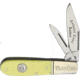 Colonel Coon Barlow Yellow Folding Knife, SS Clip And Pen Blades, Yellow Smooth Synthetic, Yellow, 81 YELLOW