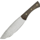 Condor Tool and Knife Knulujulu Knife, 11.5in Overall, 6.25in 440C SS Blade, Brown Wood Handle, Black Leather Sheath, CTK5003-6.6