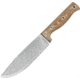 Condor Tool and Knife Low Drag Knife, 11.5in Overall, 6.5in Satin 1075Hc Steel Blade, Natural Canvas Micarta Handle, Brown Leather Sheath, CTK2814-6.5HC