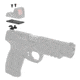Crimson Trace Rear Sight Adapter For Red Dot, Black, 01-3000054