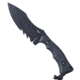 Crkt CRKT Kaila Cumings Bugsy Fixed Blade Knife Black G-10 3.78" Black Veff Serr, Black, 1095, adult, BHQ-181752