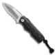 CRKT Liong Number 6 Folding Knife by Liong Mah Design w/ Serrated Satin Blade and Black Handle 6521