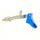 Cross Armory Glock Gen 1-3 Enhanced Flat Faced Trigger w/Bar, 9mm, Aluminum, Blue/Black, Small, crGTb-bl-bk
