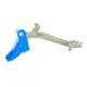 Cross Armory Glock Gen 1-3 Enhanced Flat Faced Trigger w/Bar, 9mm, Aluminum, Blue/Blue, crGTb-bl