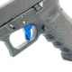 Cross Armory Glock Gen 1-3 Enhanced Flat Faced Trigger w/Bar, 9mm, Aluminum, Blue/Blue, crGTb-bl