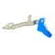 Cross Armory Glock Gen 1-3 Enhanced Flat Faced Trigger w/Bar, 9mm, Aluminum, Blue/Blue, Small, crGTb-bl