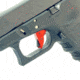 Cross Armory Glock Gen 1-3 Enhanced Flat Faced Trigger w/Bar, 9mm, Aluminum, Red/Black Safety, crGTb-rd-bk