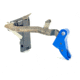 Cross Armory Glock Gen 1-3 Enhanced Flat Faced Trigger w/ Bar, Drop-in Shoe/3.5 Spring, 9mm, Aluminum/Blue, Blue/Blue, Small, crGTdi-bl