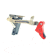 Cross Armory Glock Gen 1-3 Enhanced Flat Faced Trigger w/ Bar, Drop-in Shoe/3.5 Spring, 9mm, Aluminum/Black Safety, Red/Black, Small, crGTbdi-rd-bk