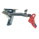Cross Armory Glock Gen 1-3 Enhanced Flat Faced Trigger w/ Bar, Drop-in Shoe/3.5 Spring, 9mm, Aluminum/Blue Safety, Red/Blue, Small, crGTdi-rd-bl