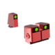 Cross Armory Glow-In-The-Dark Pistol Sights, Red, Tall, crGSt-rd
