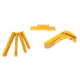 Cross Armory P80 3 Piece Kit, 4 Pin Set, Extended Mag Catch, Extended Slide Lock, Gold, Small, CRP80OKGD