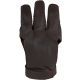 Damascus DWC Archery Shooting Glove, Three Finger Design, Velcro Strap, Large, Brown DWCLG