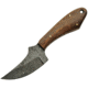 Damascus Fixed Blade Skinner Wood Fixed Blade Knife, 2.875in, Damascus Steel, Standard Edge, Brown, Wood Handle DM1131WN