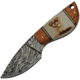 Damascus Wild Stag Skinner Knife, 2.5 Damascus steel blade, Stag bone and olive wood handle, DM-1249