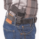 DeSantis Inside Heat IWB Saddle Leather Holsters, H&K CC9 With Or Without Red Dot Sight, Left, Black, 127BB7ZZ0