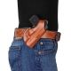 DeSantis Quick Snap Leather Belt Holster, S&amp;W Bodyguard 380cal, S&amp;W M&amp;P Bodyguard w/ Integrated CTC Laser, Left Hand, Plain, Black, 027BBU7Z0