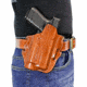 DeSantis Speed-Lite Belt Leather Holster, Glock 17, 22, 31 w/ Inforce APL, Left Hand, Plain, Tan, 132TB3JZ0