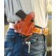 DeSantis Thumb Break Mini Slide OWB Belt Holster, Leather, RM1C, Right Hand, Plain, Tan, RM1C, 085TA1ZZ0