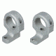 DNZ Products Hunt Masters Two Piece Mounts - Savage Round Receiver/Axis/Stevens 200, High Ring, 1 in Tube, 2 Screws, Silver, SW1H2S