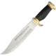 Down Under Outback Eclipse Fixed Blade Knife, 11in, 1095 Carbon Steel, Standard Edge, Mirror Polish, Black Leather Handle DUKCDE