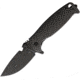 DPx Gear HEST-F Framelock Folding Knife, Black, Black textured titanium handle, DPHSF014