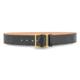1-3/4" Plain Leather Garrison Belt with Gold Buckle