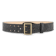 2-1/4&quot; Basketweave Leather Sam Brown 2 Row Stitch Duty Belt with Gold Buckle
