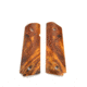Ed Brown Products Grip Bushing, 1911, Government, Smooth, Poplar Burl, Pair 1 Design, Amber, 45-POPL-1