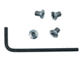 Ed Brown Products Grip Screw Bushings, 1911, Hex, Slim Grip, 4 Pieces w/Allen Wrench, Stainless Steel, 804-SLIM