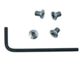 Ed Brown Products Grip Screw Bushings, 1911, Hex, Slim Grip, 4 Pieces w/Allen Wrench, Stainless Steel, 804-SLIM