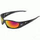 Edge Eyewear Baretti Safety Glasses Black Frame Aqua Precision Red Mirror Lens Sbap119