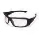 Edge Tactical Eyewear Hamel Thin Temple Sunglasses, Soft-Touch Matte Black Frame / Clear Vapor Shield Lens, One Size, XH611-TT