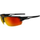 Edge Eyewear Pumori - Matte Black Frame / Aqua Precision Red Mirror Lenses, Black Frame, XPAP419