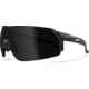 Edge Eyewear Urgent Fury Shooting Glasses, Black Frame, G-15 Vapor Shield Lenses, Standard, UF17VS